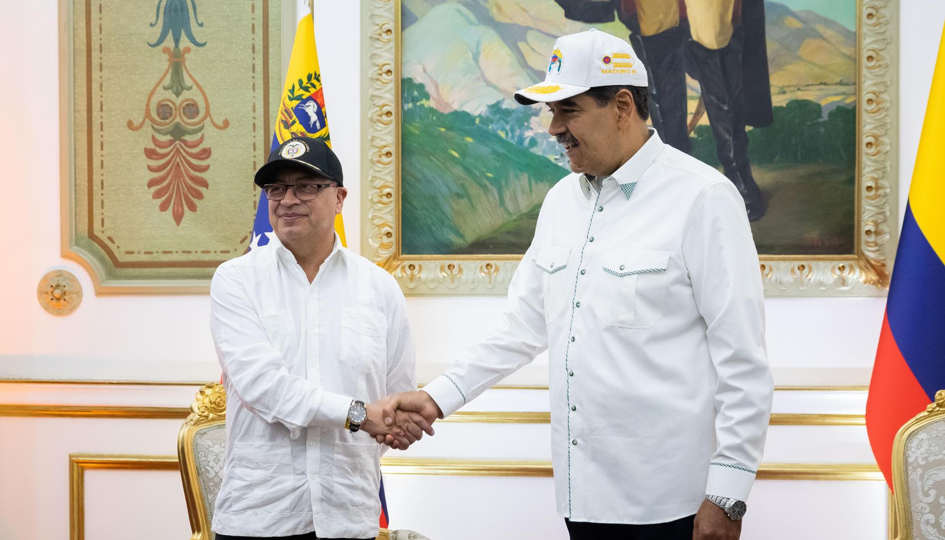 Gustavo Petro y Nicolás Maduro, presidentes de Colombia y Venezuela, respectivamente.