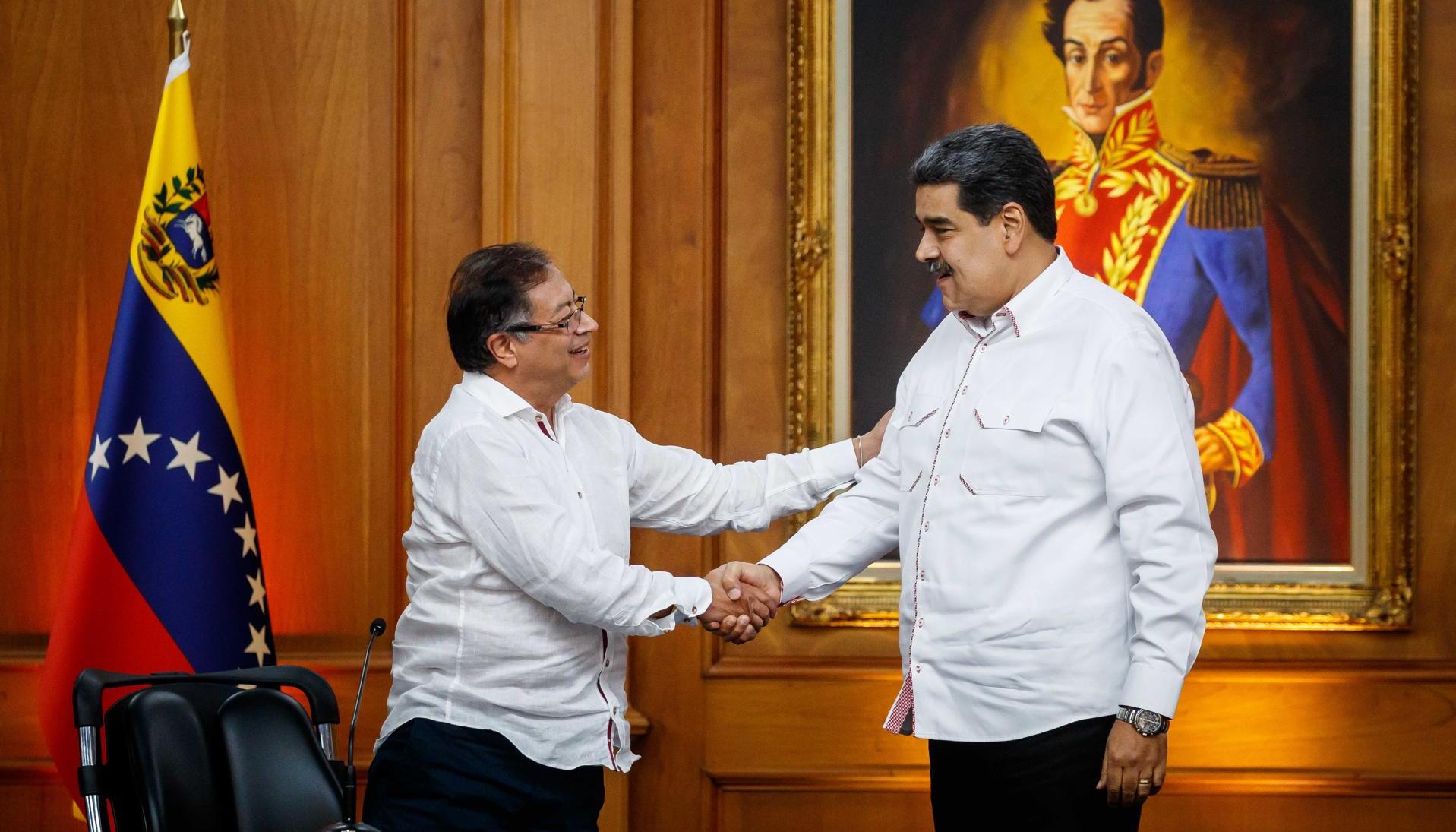 Gustavo Petro, Presidente de Colombia, y Nicolás Maduro, Presidente de Venezuela.