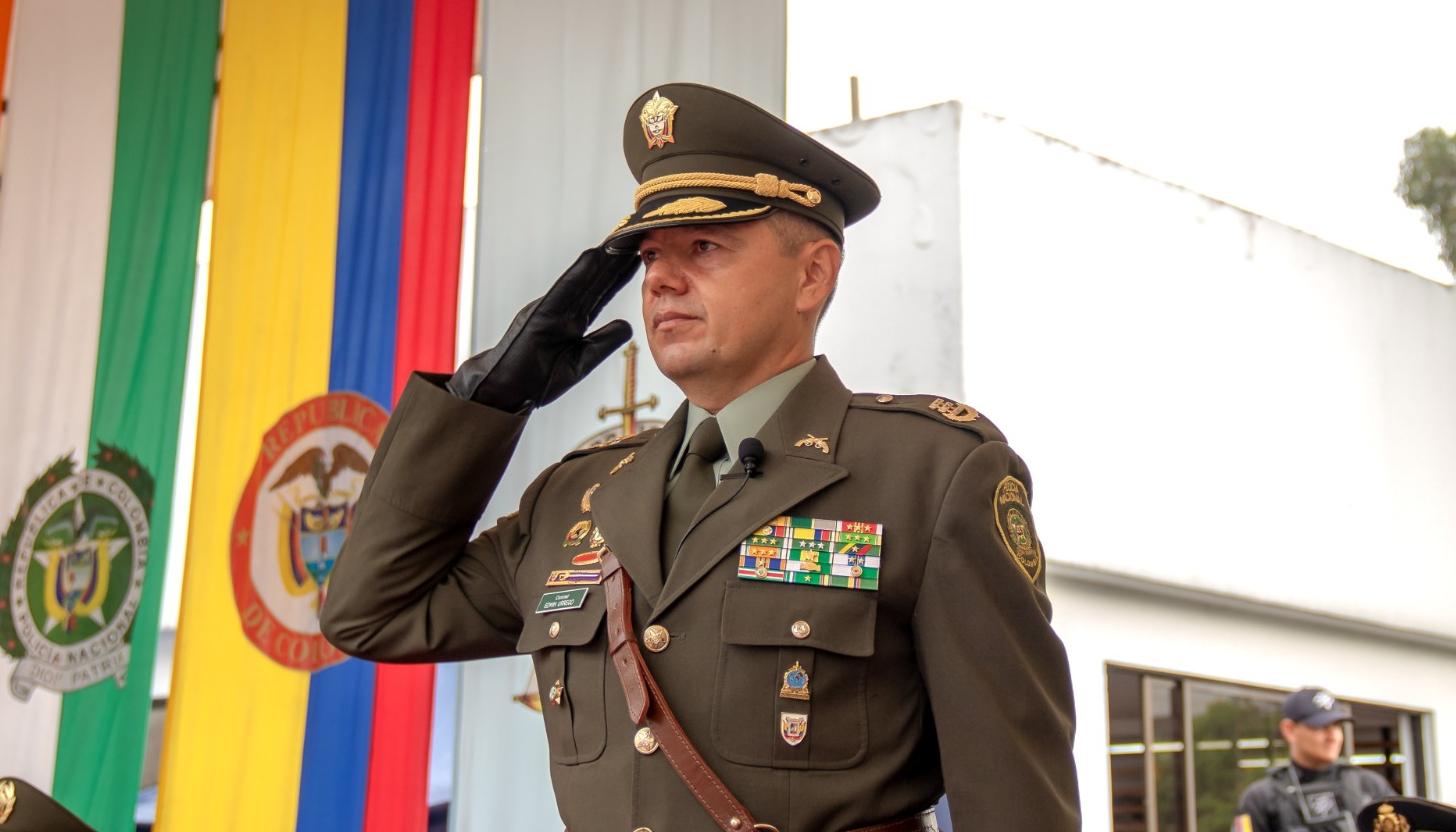 El coronel Edwin Masleider Urrego Pedraza, nuevo director de la Policía Metropolitana.