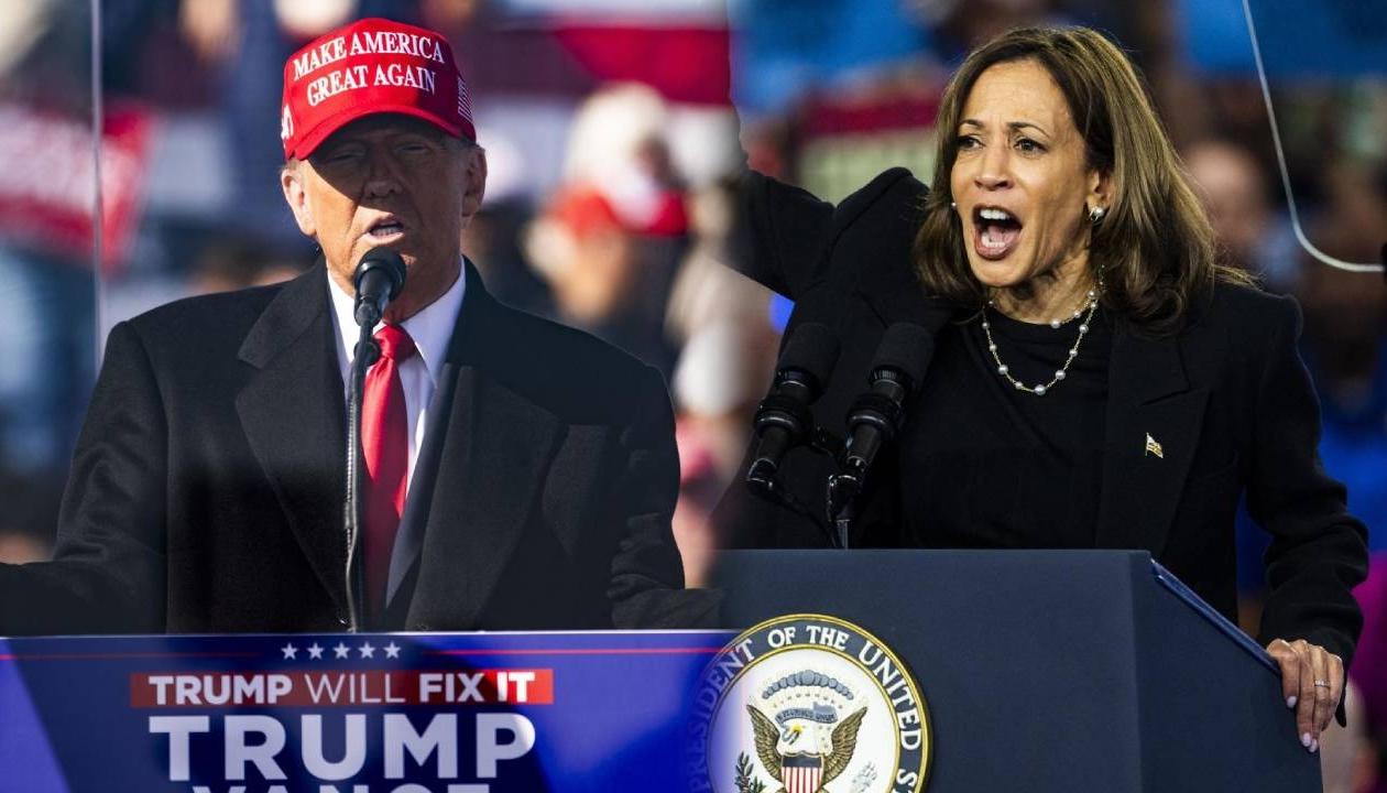 Donald Trump y Kamala Harris. 