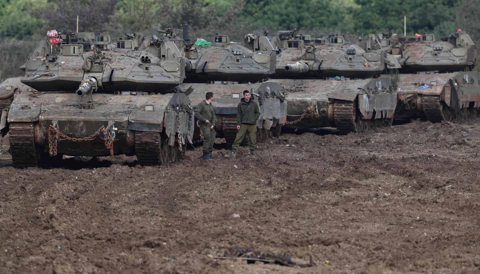 Tanques de guerra israelíes.