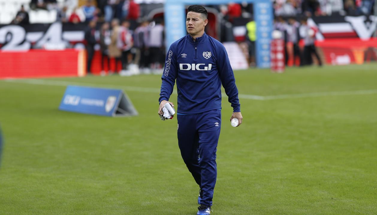 James Rodríguez es habitual suplente en el Rayo Vallecano.