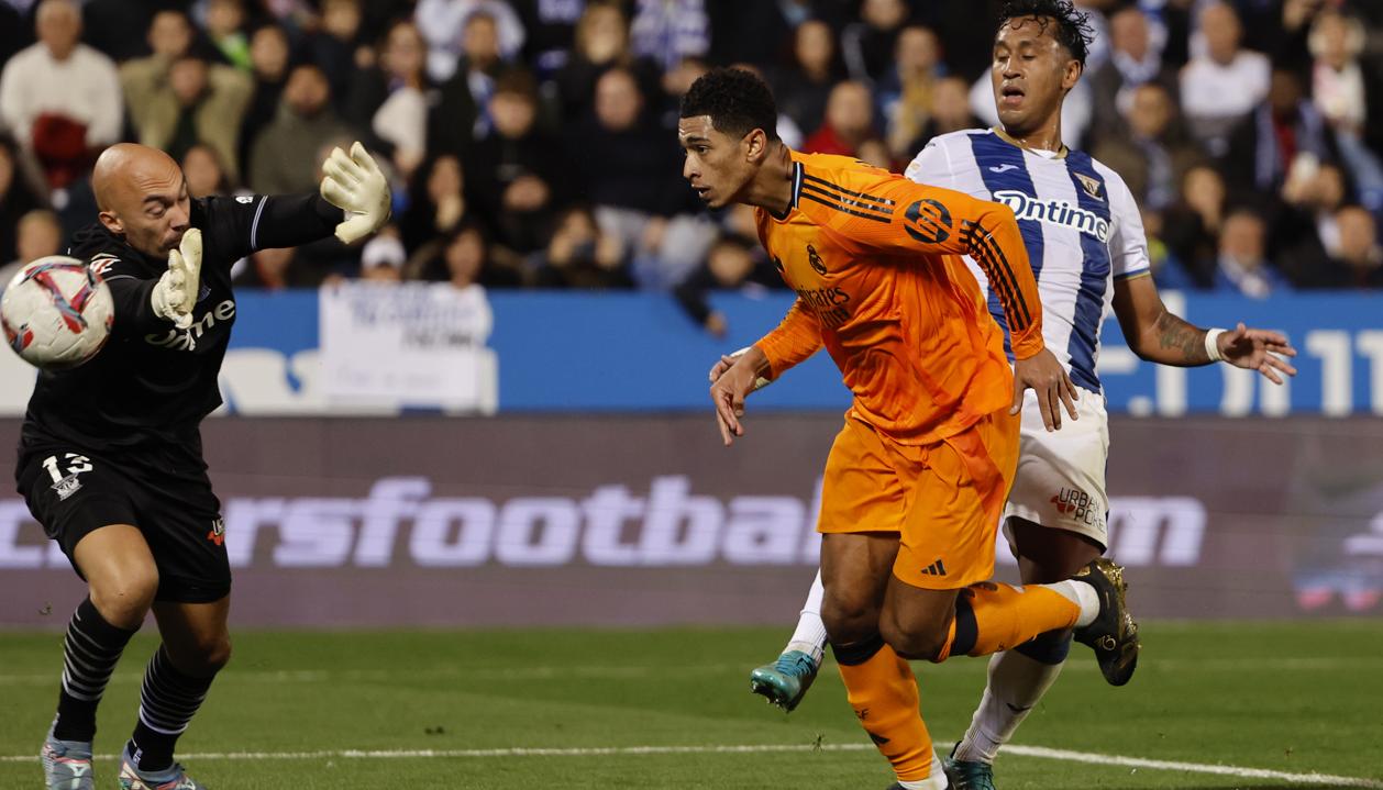 El tercer gol del Real Madrid ante el Leganés marcado por Jude Bellingham. 