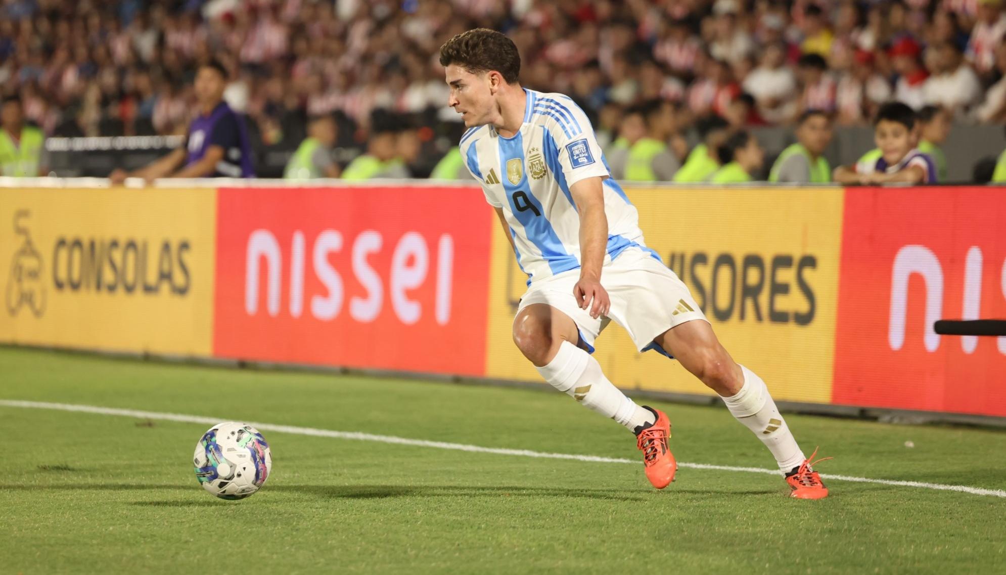 Julián Álvarez, delantero de la selección Argentina. 