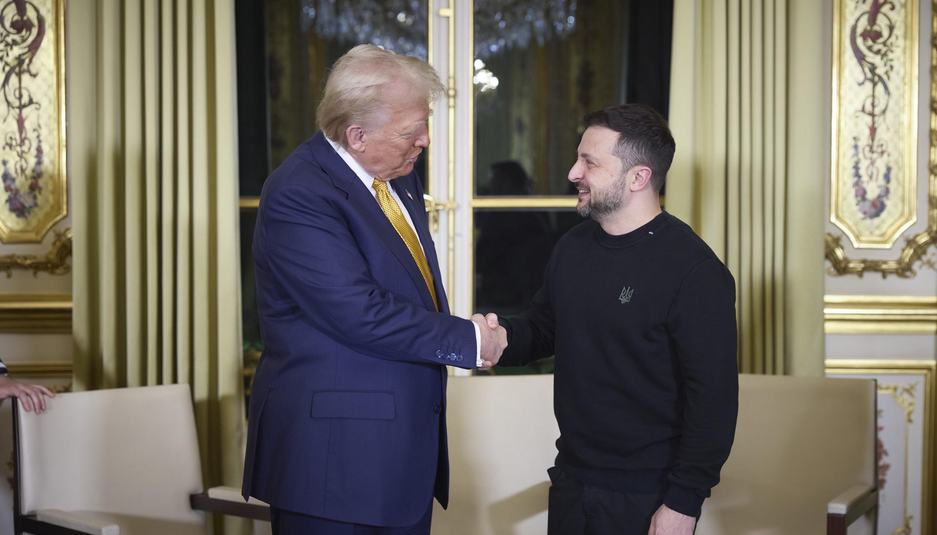 Volodímir Zelenski junto a Donald Trump.