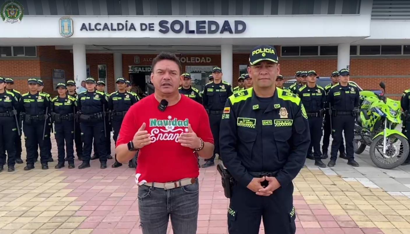 Carlos Valencia, secretario de Gobierno y el Coronel Arley Gamba, comandante del Distrito 6.