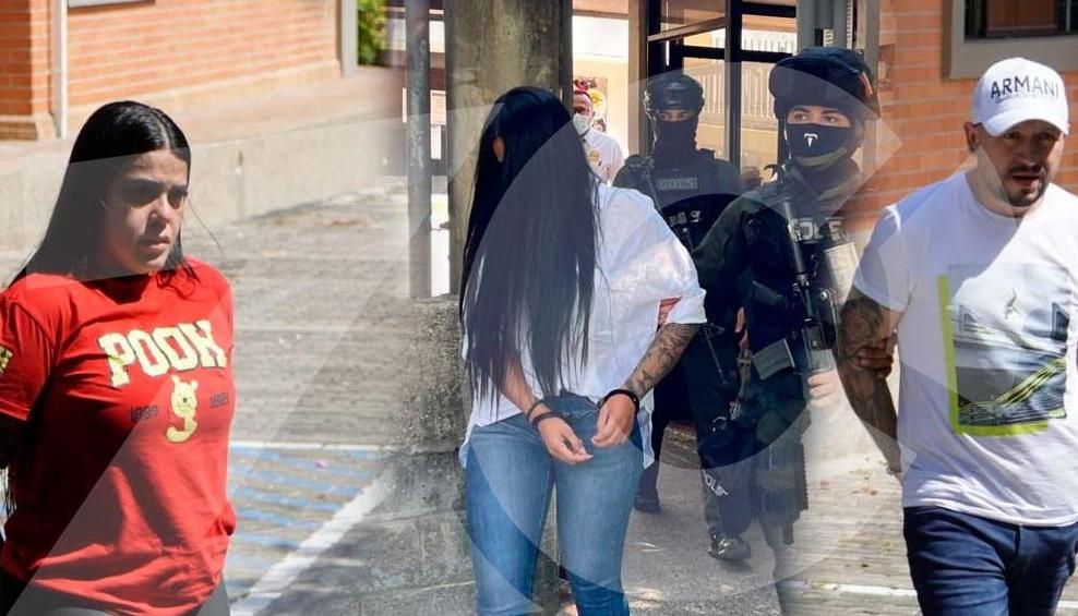 La pareja de 'Castor' y los otros dos familiares cuando fueron capturados el miércoles. 