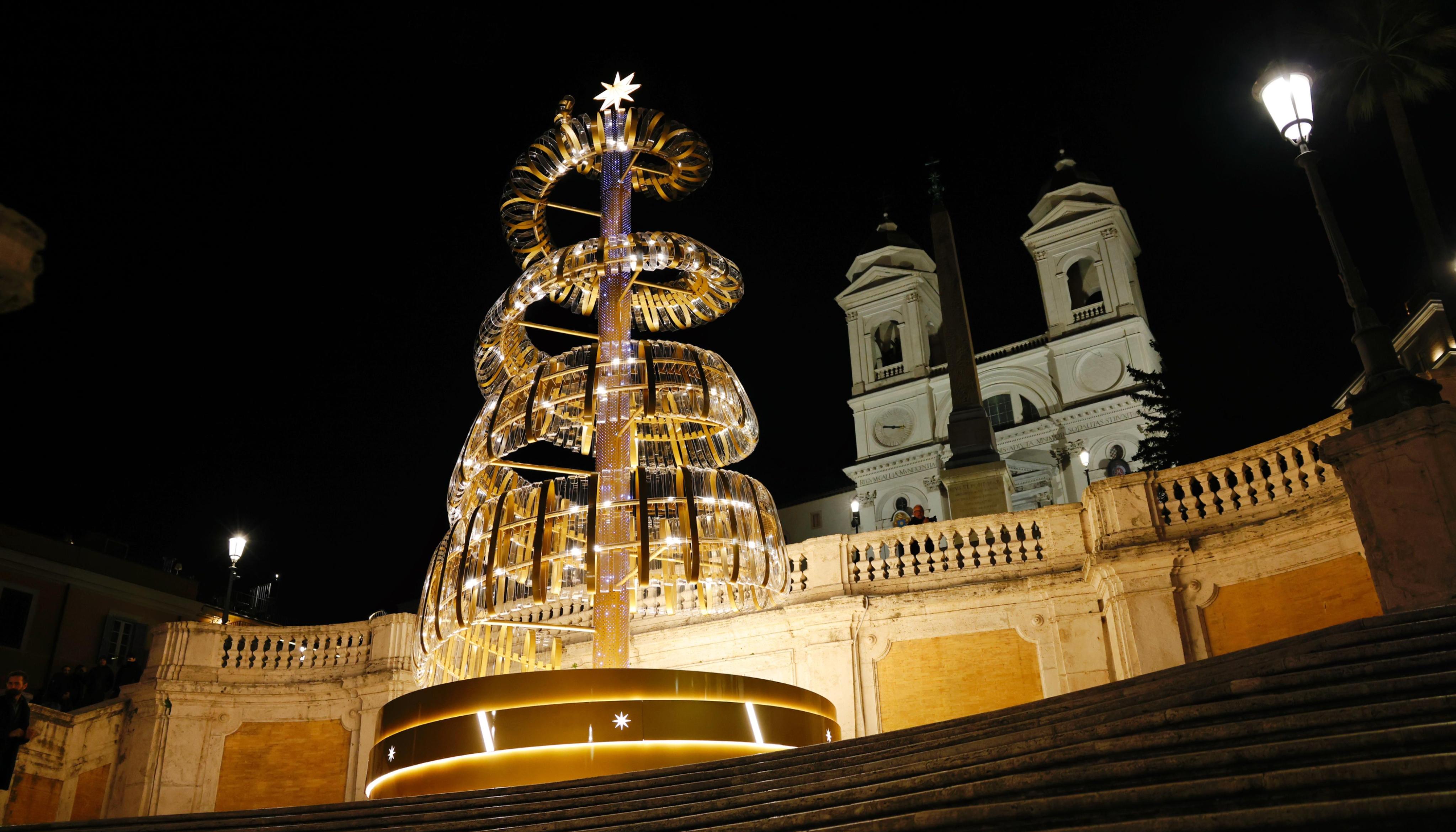 Iluminación navideña en Roma.