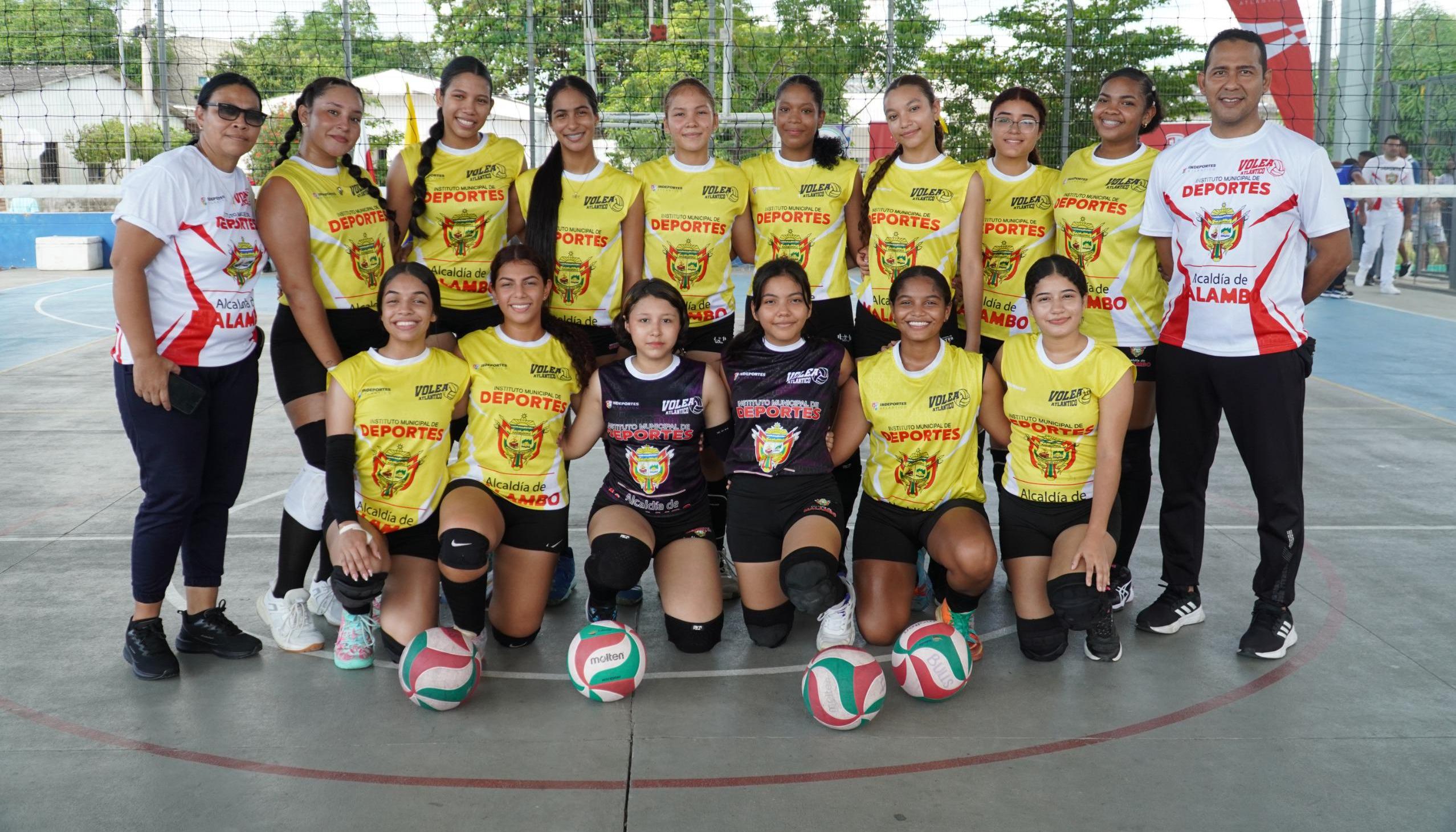 Selección de Malambo, campeona del torneo 'Volea Atlántico'.