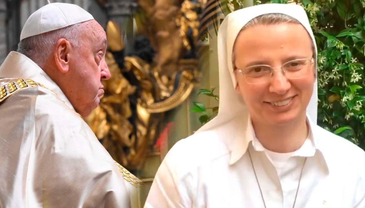 El Papa Francisco y la monja Simona Brambilla. 