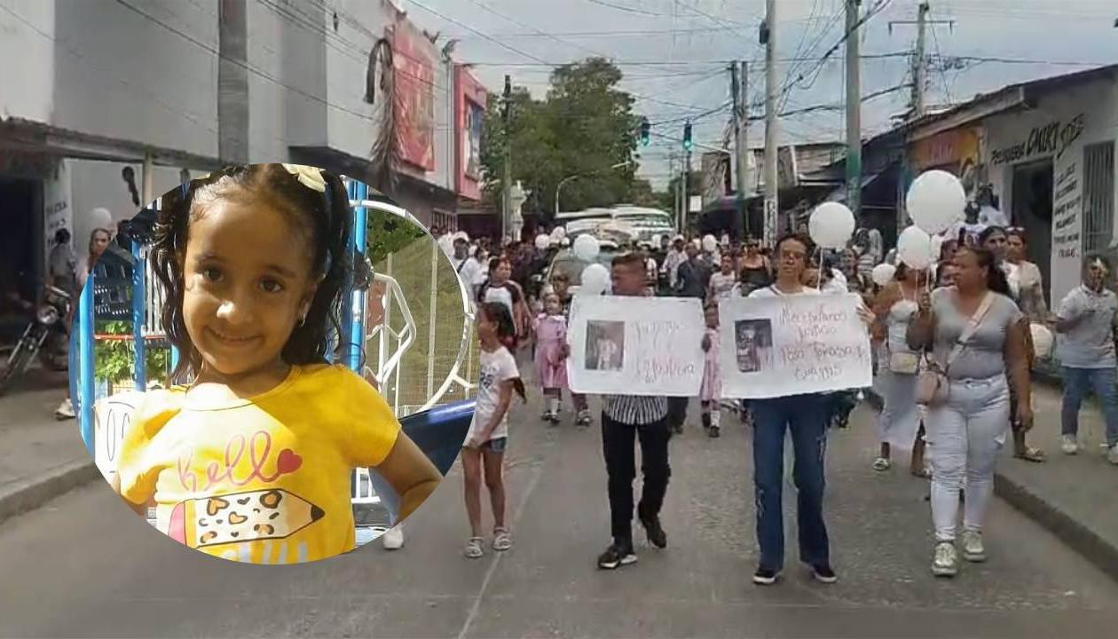 Marcha en Malambo pidiendo justicia.