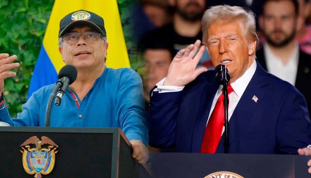 El Presidente Gustavo Petro y Donald Trump.