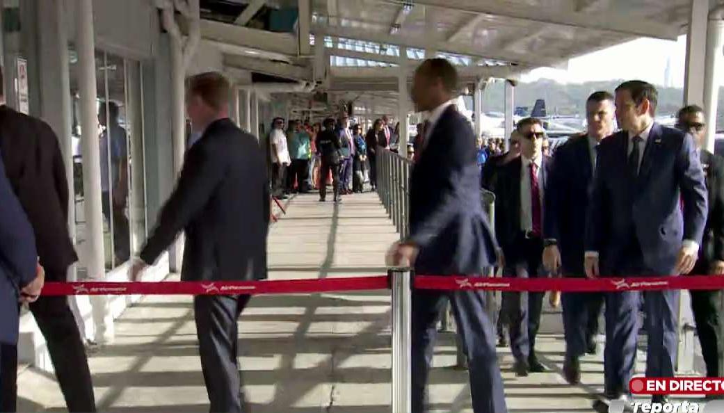 Marco Rubio llegando al aeropuerto internacional Marcos A. Gelabert de Albrook.