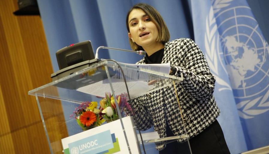 La canciller Laura Sarabia en la Comisión de Estupefacientes de Naciones Unidas en Viena.