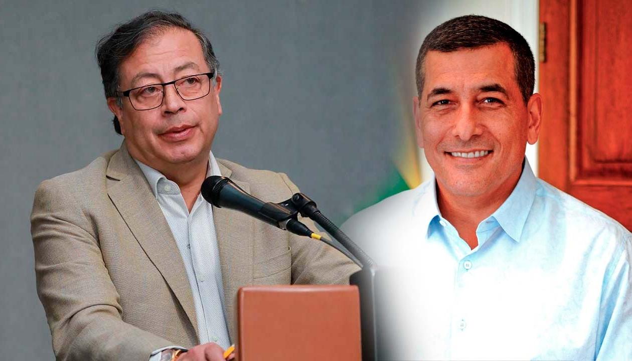 El Presidente Gustavo Petro y el alcalde de Cartagena Dumek Turbay. 