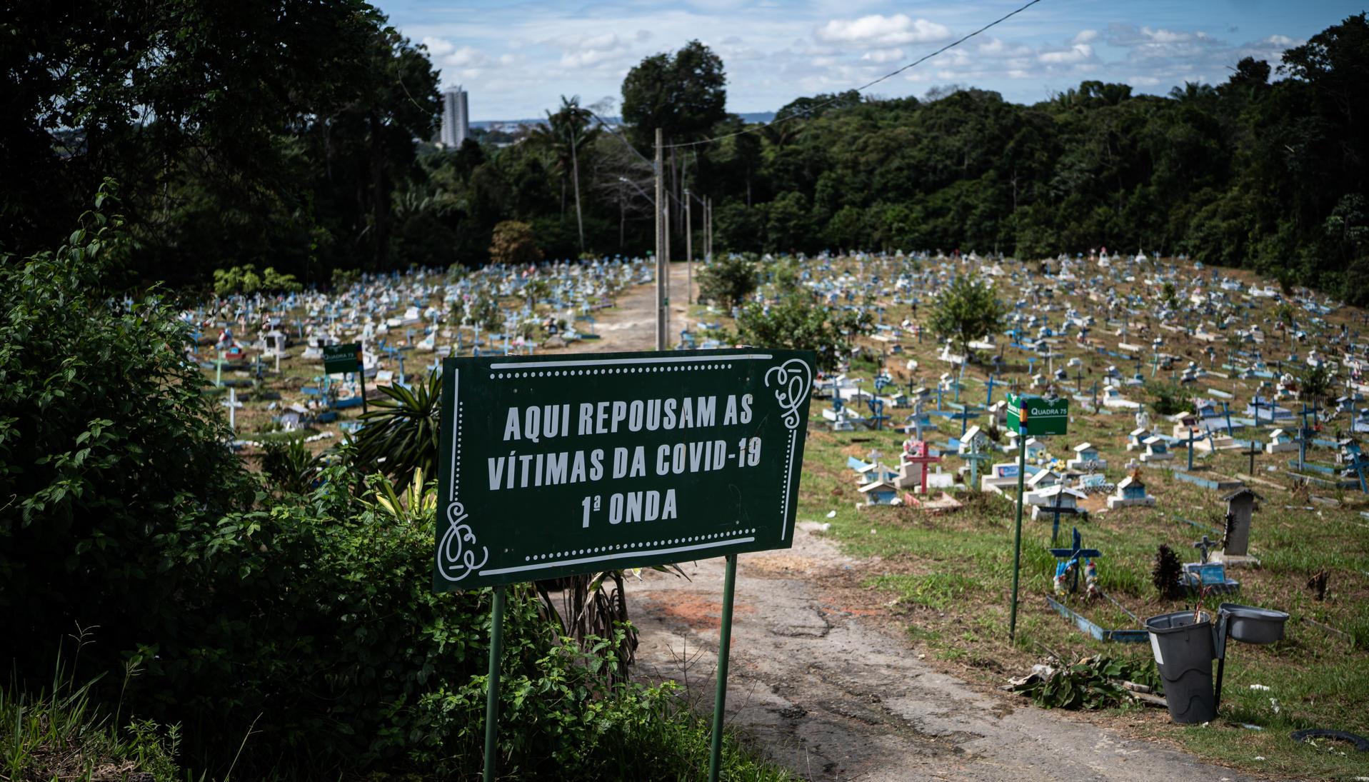  Zona asignada para las víctimas de Covid-19, en Manaos.