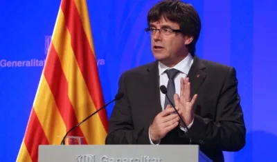 Carles Puigdemont, presidente de la región española de Cataluña. 