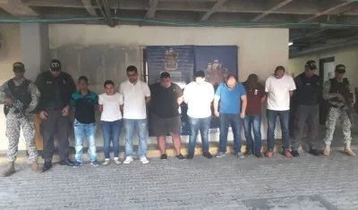 Las 8 personas capturadas en el desmantelamiento de una red de narcos en la Costa.