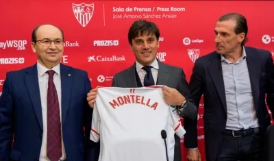 Vincenzo Montella fue presentado por el Sevilla. 