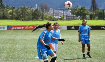 Jugadoras de la Selección Colombia femenina sub-20.