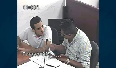 Kelvin César Mejía durante la audiencia realizada el pasado 21 de diciembre en el Centro de Servicios Judicial de Barranquilla.