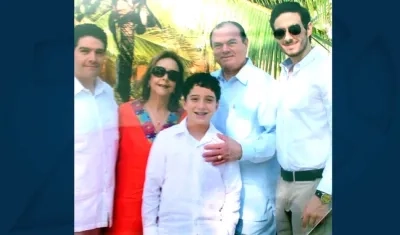 Foto familiar de Jorge Daza Barriga con Jorge Luis, ‘Cocky’, Mario Andrés y Camilo (Camo), el nieto mayor.