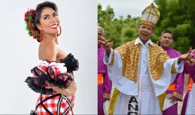 María José romo y Henry Barrios, reyes del Carnaval de Soledad 2018.