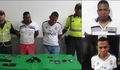 Luis Eduardo Valencia Iriarte y Juan Sebastián Campo Hernández, los capturados por el asalto en clínica y balacera en el norte de Barranquilla.