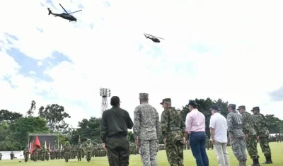 "Hoy le estamos cumpliendo al Catatumbo inaugurando esta Fuerza de Despliegue Rápido número 3", dijo el Presidente Duque.