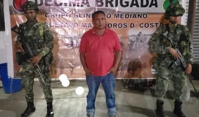 Alias Silverio, capturado por el Ejército Nacional en La Guajira.