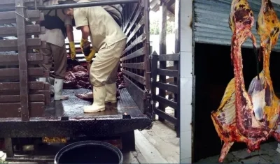 En total 2 toneladas de carne fueron decomisadas por el Invima en las dos plantas de beneficio animal.