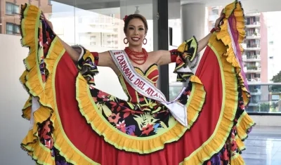 María Alejandra Borrás, reina del Carnaval del Atlántico.