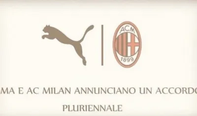 Así anunció el Milán su vínculo con la empresa Puma.