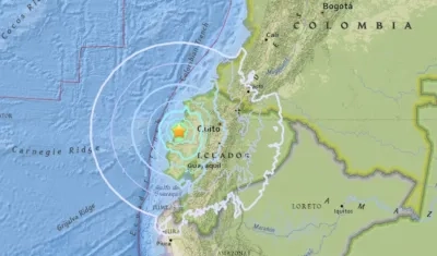 Foto ilustración del sismo en Ecuador.