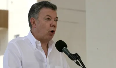El presidente Juan Manuel Santos
