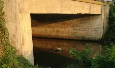 Cadáver debajo del Puente de La Virgencita