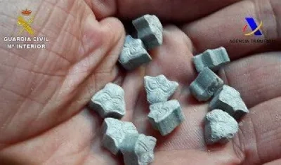 Estas son las pastillas de éxtasis halladas por la Guardia Civil.