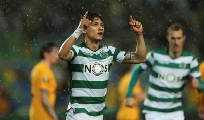 Montero celebrando el único gol del encuentro. 