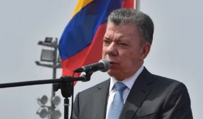 Juan Manuel Santos, presidente, a su llegada a la Cumbre de las Américas.
