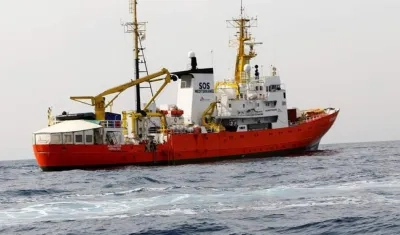 Aquiarius, barco en el que están más de 600 inmigrantes rescatados en el Mediterráneo.