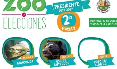 Imagen del tarjetón del Zoológico de Barranquilla.