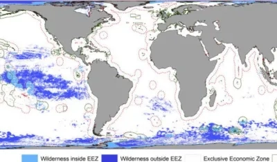 Nuevo mapa revela que solo el 13% del agua de los océanos permanece virgen.