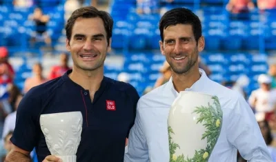 Roger Federer y Novak Djokovic, tenistas europeos. 