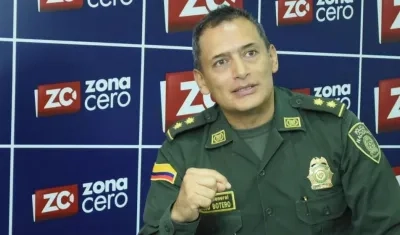 El general Mariano Botero, comandante de la Policía Metropolitana.