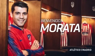 Así fue presentado el delantero Álvaro Morata.