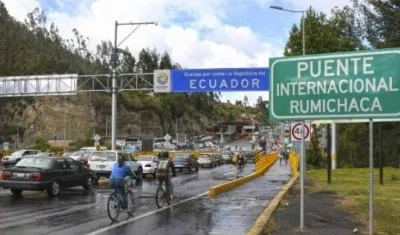 Puente de Rumichaca en la frontera con Ecuador.