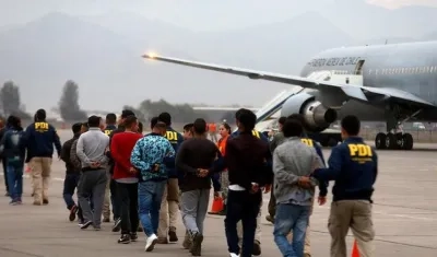 Los colombianos deportados de Chile.