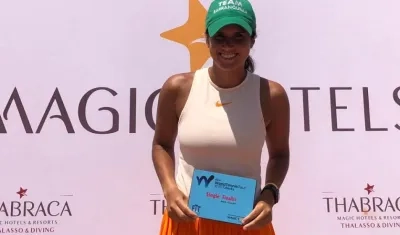 La tenista barranquillera María Paulina Pérez García.