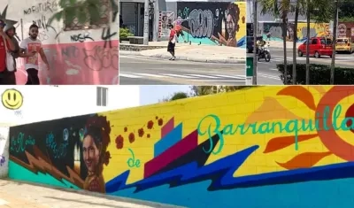Grafiteros dañaron el homenaje en un mural a Esthercita Forero, con motivo de su natalicio.