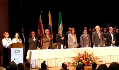 Vicepresidenta Ramírez durante la apertura del Congreso Internacional  Bicentenario de la Independencia de Colombia, que se llevó a cabo en Tunja.